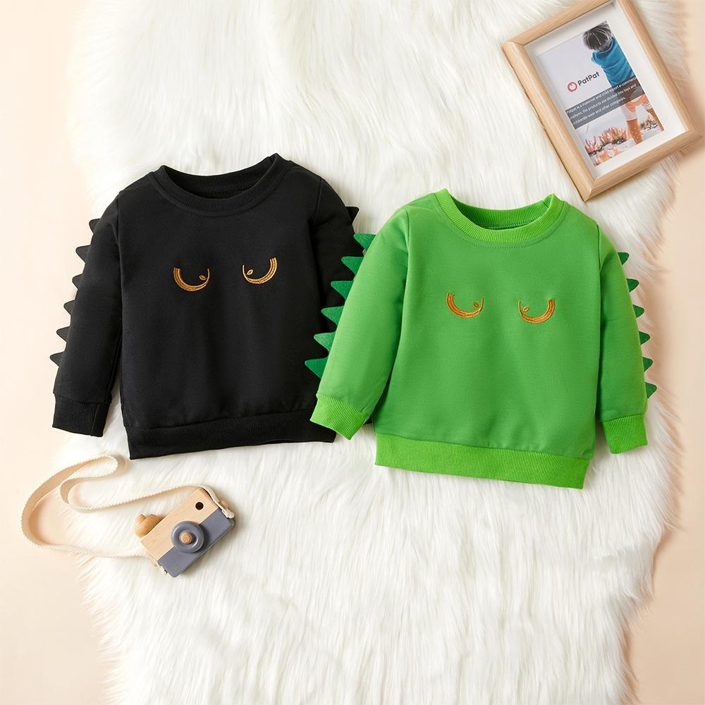 Boys Long Sleeve Yellow Eye Cartoon T-shirt Wholesale - PrettyKid