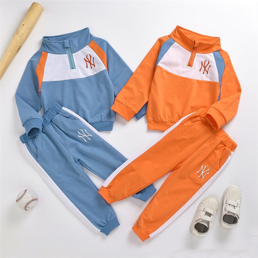 Boys Long Sleeve Zipper Casual Tracksuit Wholesale Childrens Clothing - PrettyKid