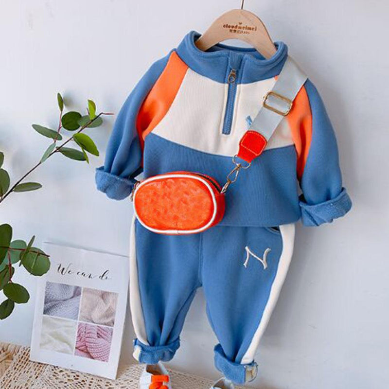 Boys Long Sleeve Zipper Casual Tracksuit Wholesale Childrens Clothing - PrettyKid
