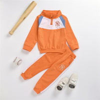 Boys Long Sleeve Zipper Casual Tracksuit Wholesale Childrens Clothing - PrettyKid