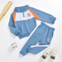 Boys Long Sleeve Zipper Casual Tracksuit Wholesale Childrens Clothing - PrettyKid