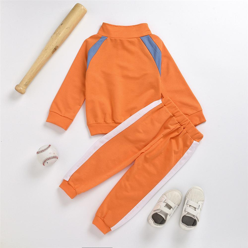 Boys Long Sleeve Zipper Casual Tracksuit Wholesale Childrens Clothing - PrettyKid