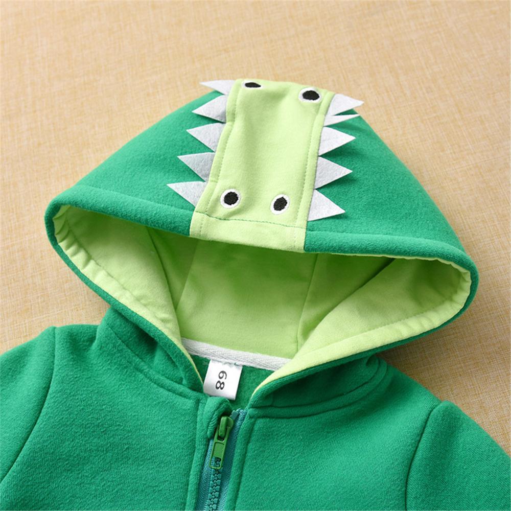 Baby Boys Long Sleeve Zipper Hooded Cartoon Jacket Baby Wholesale Clothes - PrettyKid