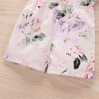 Baby Girls Lotus Leaf Collar Floral Printed Sling Jumpsuit Baby Wholesale vendors - PrettyKid