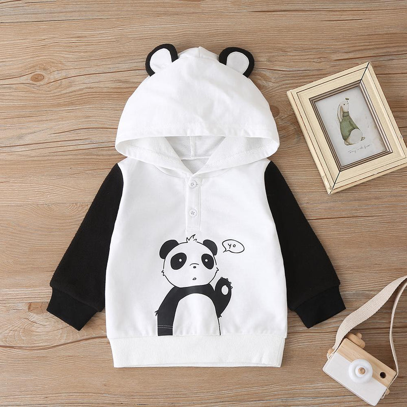 Baby Unisex Lovely Panda Long Sleeve Hooded Top & Pants Baby Boutique clothes Wholesale - PrettyKid