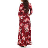 COTTNBABY Maternity V-neck Floral full print Longline X Long-sleeve Dress - PrettyKid