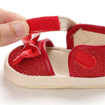 Girls Magic Tape Bow Decor Sandals Girls Shoes Wholesale - PrettyKid