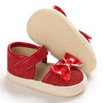 Girls Magic Tape Bow Decor Sandals Girls Shoes Wholesale - PrettyKid