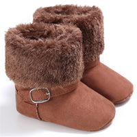 Baby Unisex Magic Tape Fur Winter Boots Wholesale - PrettyKid