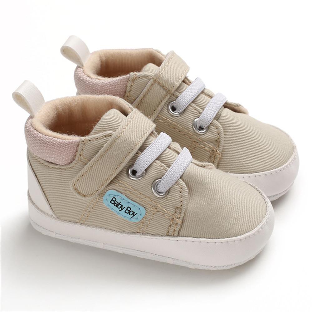 Baby Boys Magic Tape Solid Soft Sneakers - PrettyKid