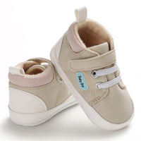 Baby Boys Magic Tape Solid Soft Sneakers - PrettyKid