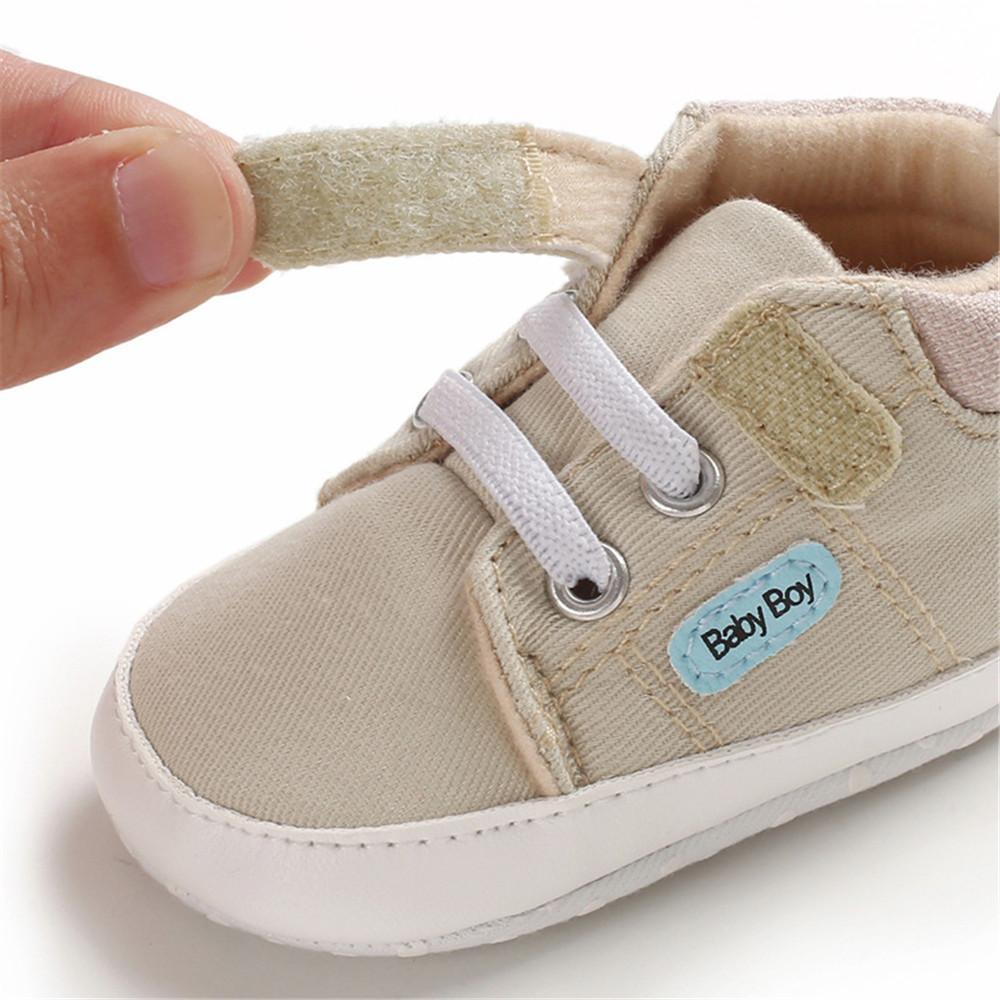 Baby Boys Magic Tape Solid Soft Sneakers - PrettyKid