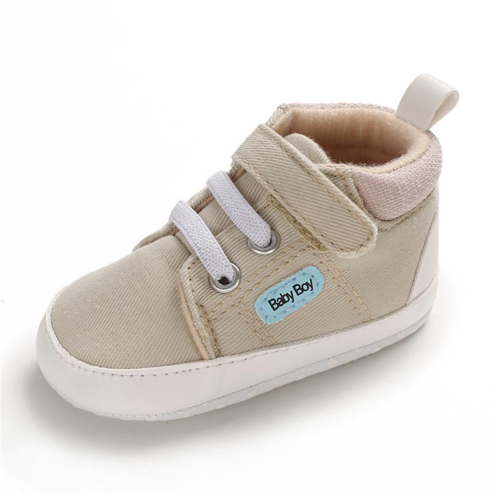 Baby Boys Magic Tape Solid Soft Sneakers - PrettyKid