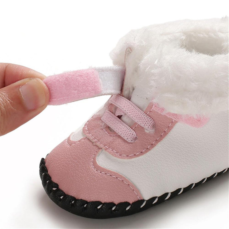 Baby Girls Magic Tape Warm Comfy Snow Boots - PrettyKid