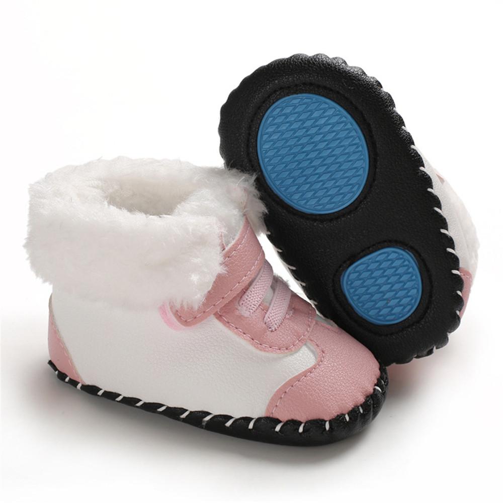 Baby Girls Magic Tape Warm Comfy Snow Boots - PrettyKid