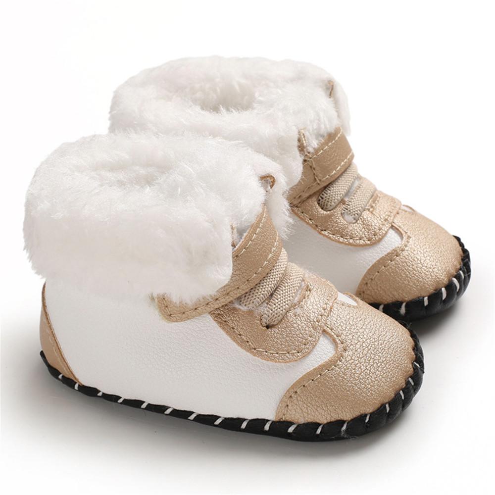 Baby Girls Magic Tape Warm Comfy Snow Boots - PrettyKid