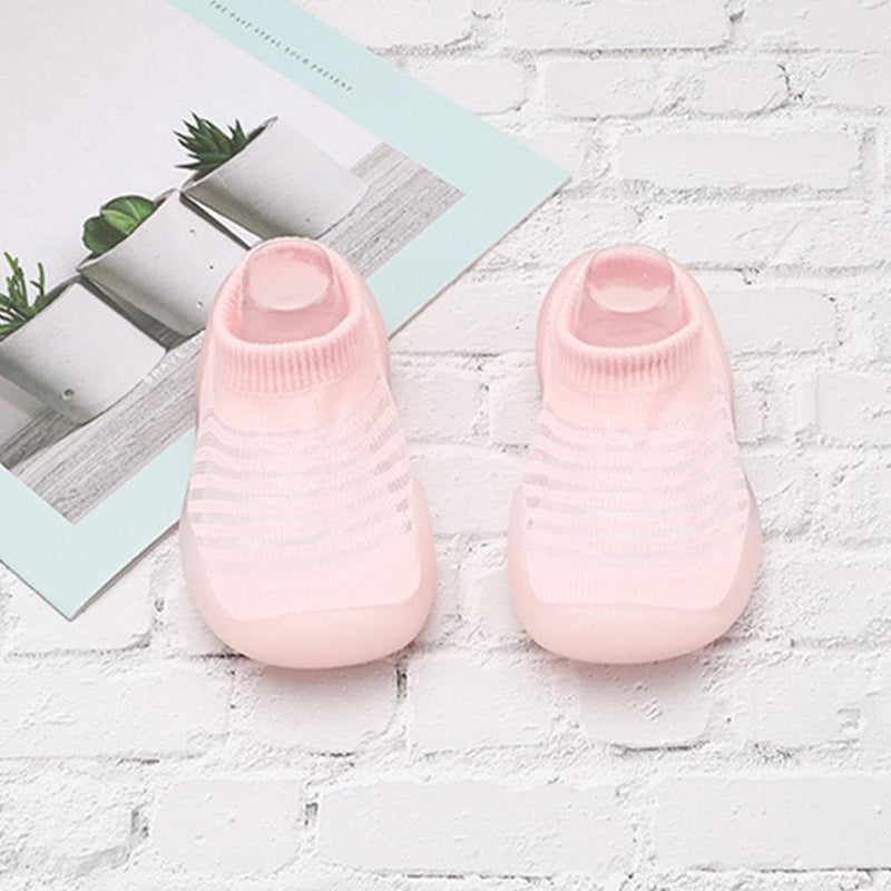 Baby Mesh Solid Sock Shoes Comfy Flats - PrettyKid