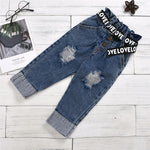 Girls Mini Influencer Short Sleeve Tee & Belt Jeans Baby Girl clothing Wholesale - PrettyKid