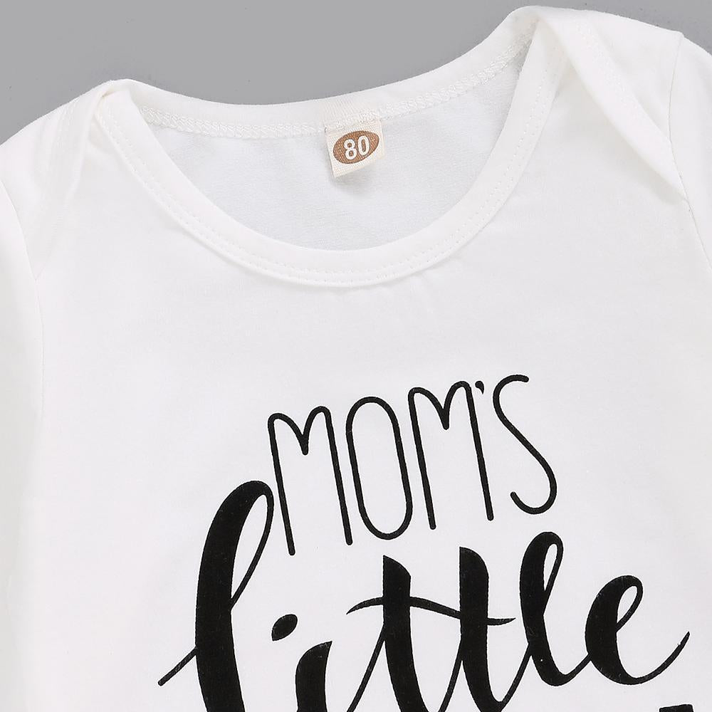 Mom's Little Man Long Sleeve Romper & Printed Pants & Hat Baby Wholesales - PrettyKid