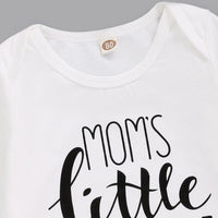 Mom's Little Man Long Sleeve Romper & Printed Pants & Hat Baby Wholesales - PrettyKid