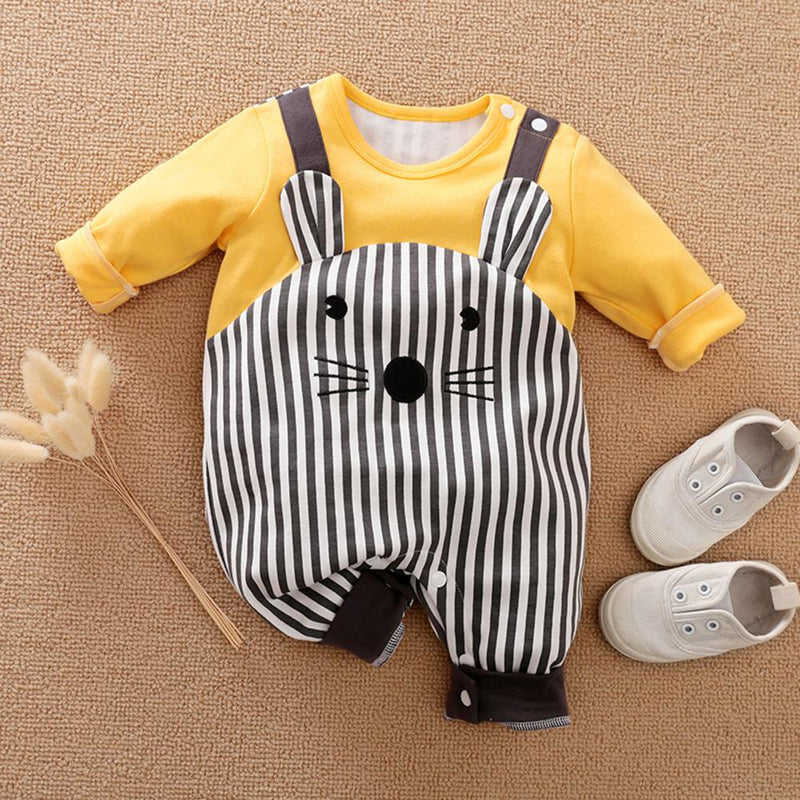 Baby Mouse Cartoon Striped Cute Romper - PrettyKid