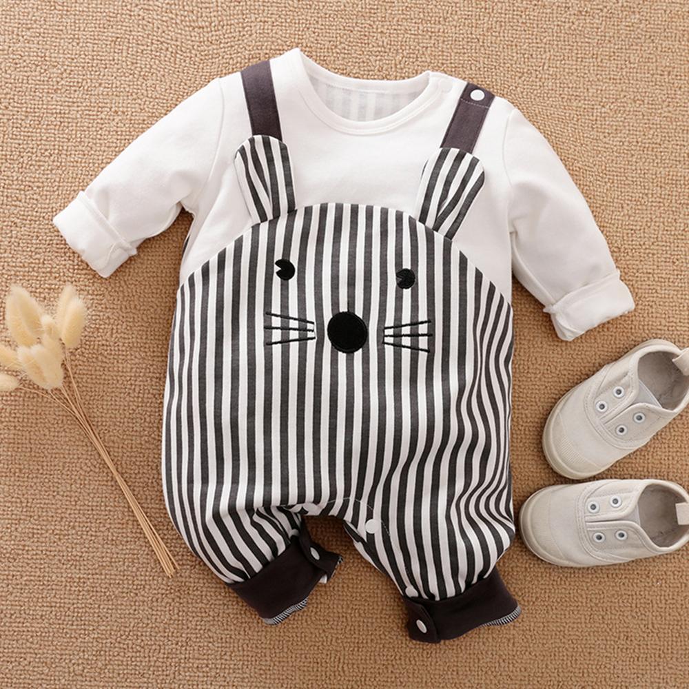 Baby Mouse Cartoon Striped Cute Romper - PrettyKid