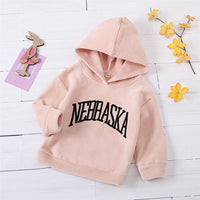 Girls Nebraska Hooded Long-Sleeve Warm Top Girls Clothes Wholesale - PrettyKid