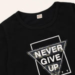 Boys Never Give Up Long Sleeve Top & Camo Pants Wholesale Toddler Boy Clothes - PrettyKid