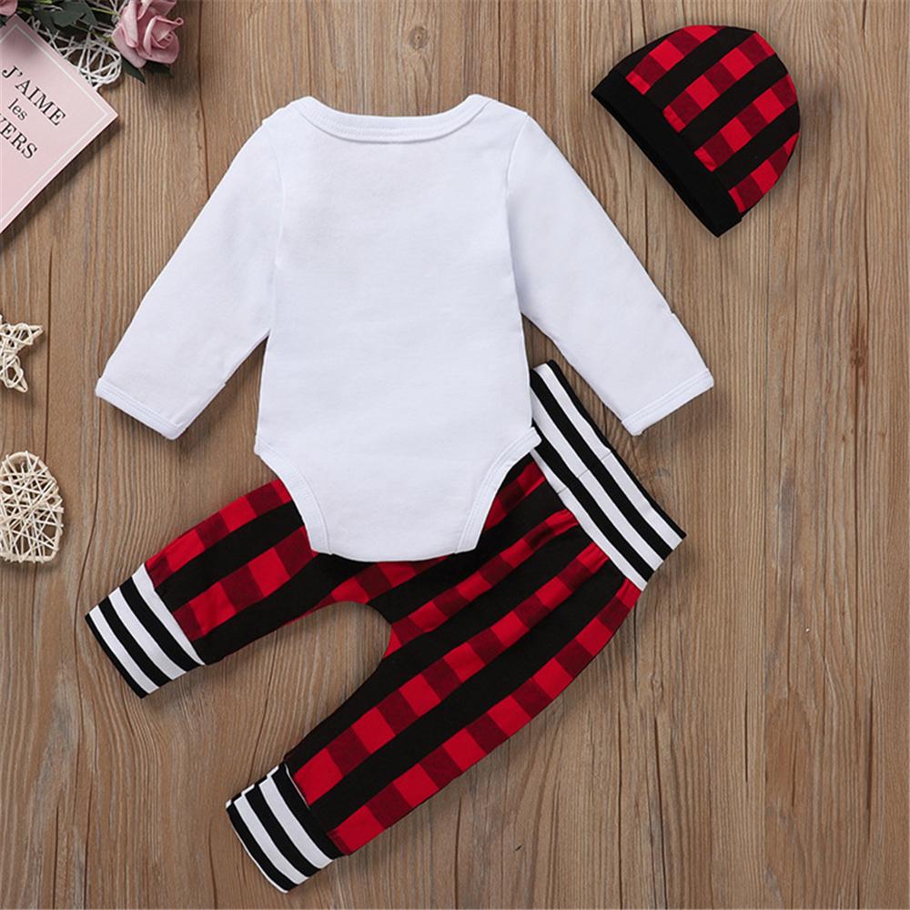 Baby Boy New To The Crew Romper Plaid Set Wholesale Baby Boutique Items - PrettyKid