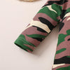 Baby Boys Newborn Camo Printed Long Sleeve Romper & Hat Baby Clothes Wholesale Suppliers - PrettyKid