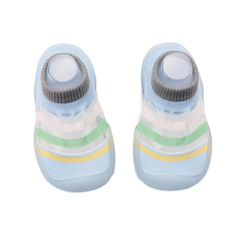 Baby Non-Slip Color Striped Breathable Flats - PrettyKid