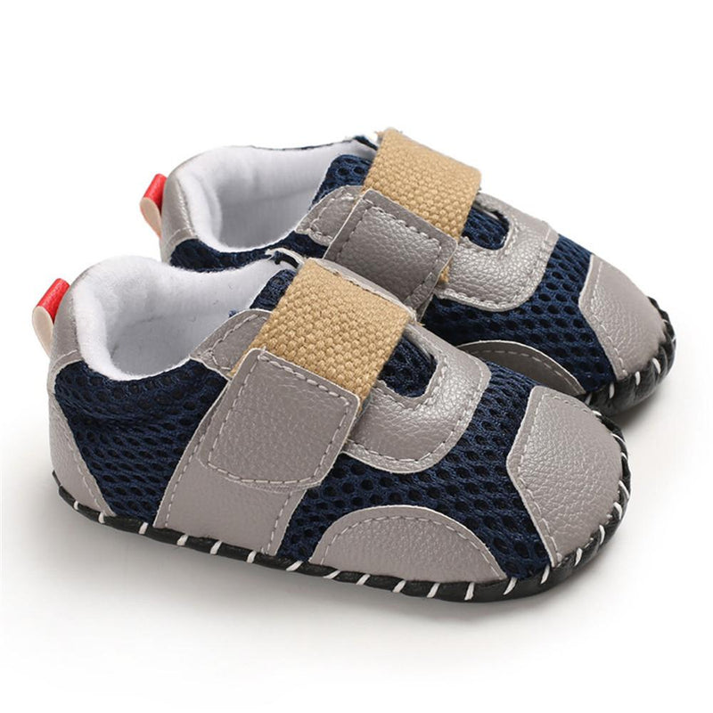 Baby Boys Non-slip Magic Tape Flat Toddler Shoes - PrettyKid