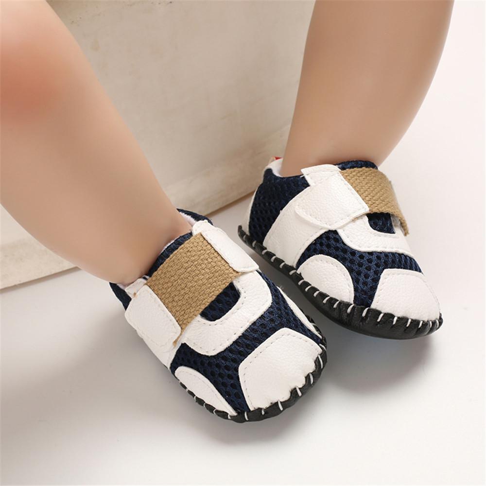 Baby Boys Non-slip Magic Tape Flat Toddler Shoes - PrettyKid