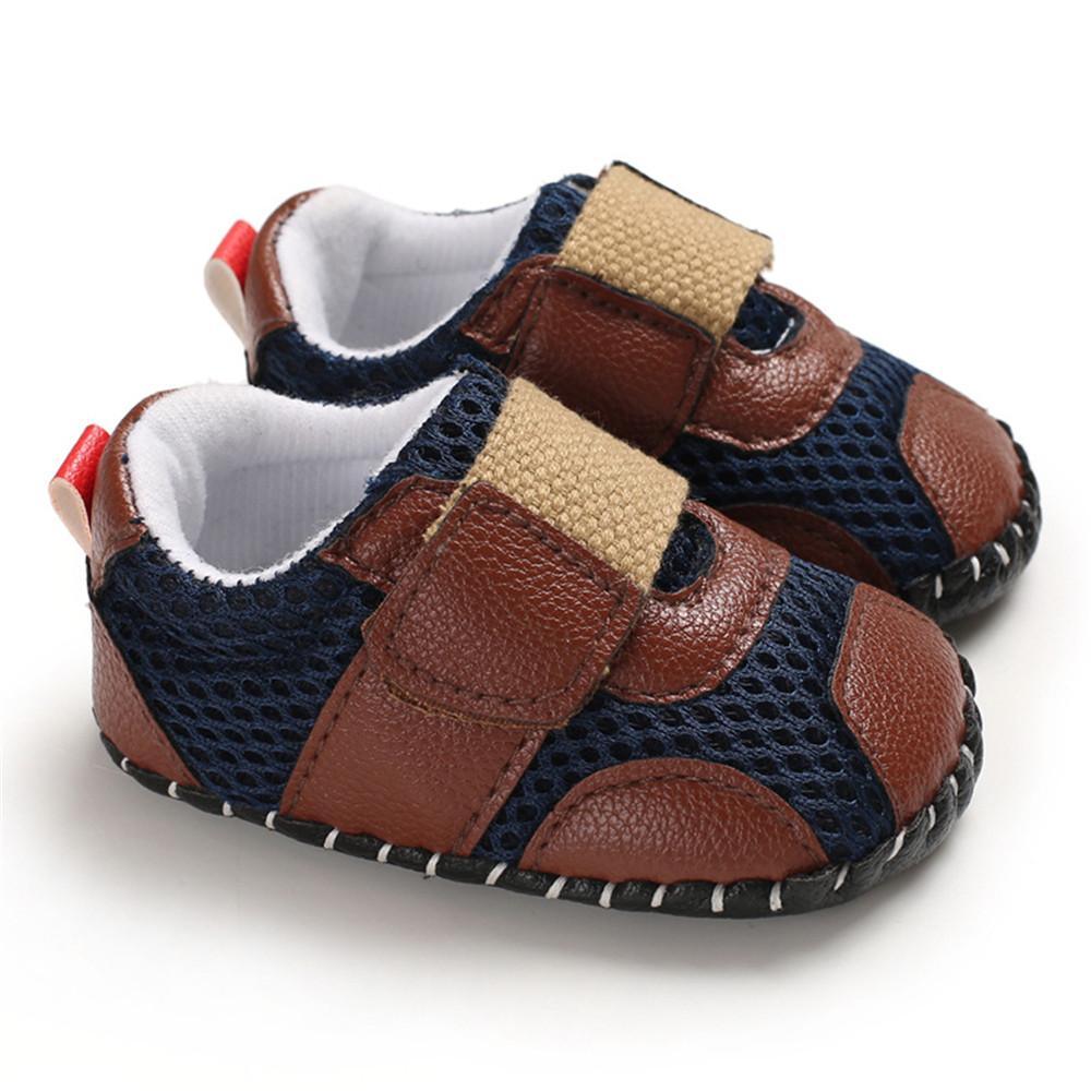 Baby Boys Non-slip Magic Tape Flat Toddler Shoes - PrettyKid