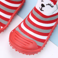 Baby Cartoon Non-slip Striped Printed Casual Flats - PrettyKid