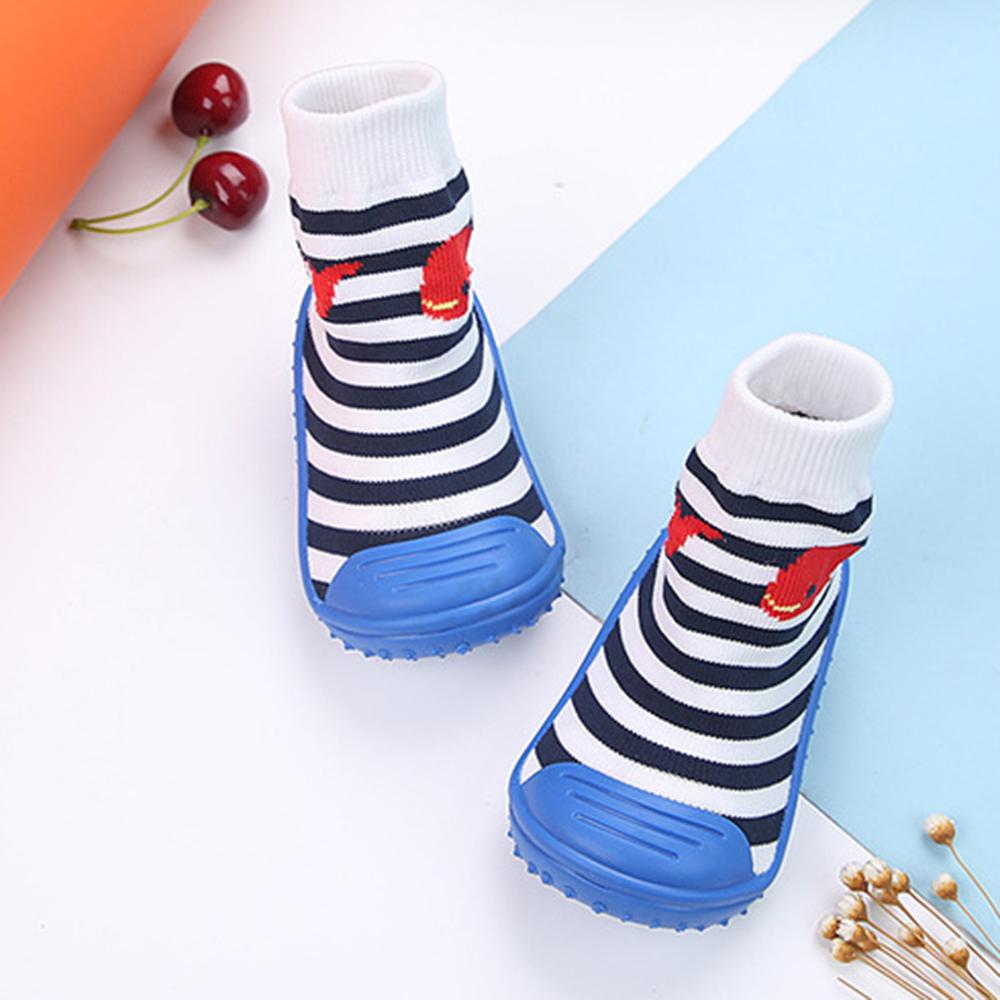 Baby Cartoon Non-slip Striped Printed Casual Flats - PrettyKid