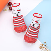 Baby Cartoon Non-slip Striped Printed Casual Flats - PrettyKid