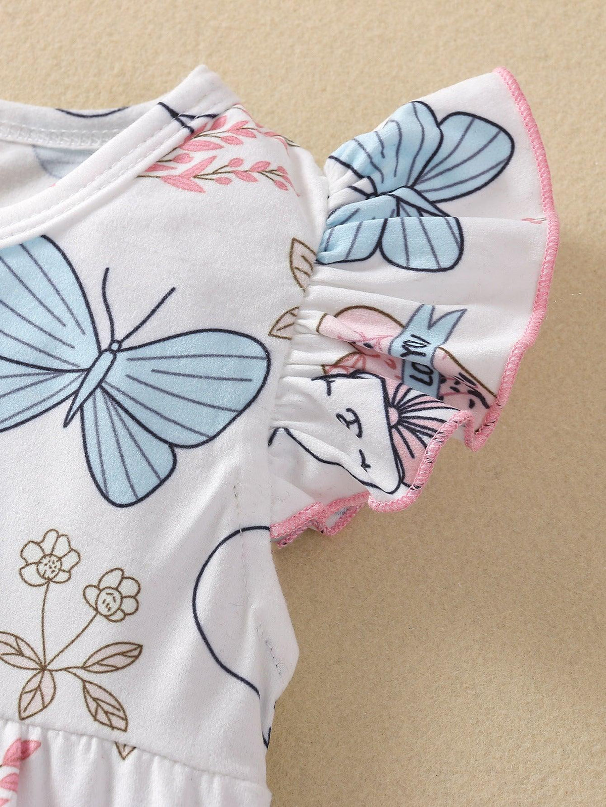 Baby Girls Cartoon Rabbit Print Jumpsuit - PrettyKid