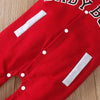 Baby Boys Long Sleeve Lettered Printed Bomber Jumpsuit - PrettyKid