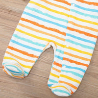 Baby Boys Girls Color Stripe Wrap Jumpsuit - PrettyKid