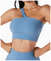 Women Spring and Summer New Sloping Shoulder Yoga Bra Sports Underwear Running Yoga Clothes - PrettyKid
