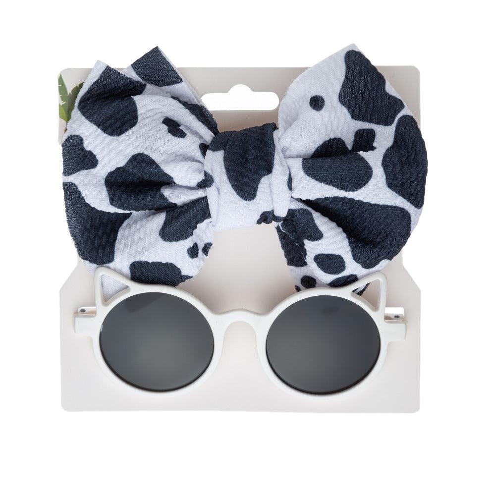 Children's Panda Sunglasses Hair Band Suit