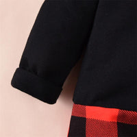 Baby Boys Plaid Stitching Solid Color Long-sleeved Small Gentleman Jumpsuit - PrettyKid