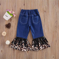 Toddler Kids Girls Denim Fringe Flared Pants Children's Fashion Clothing Wholesale - PrettyKid