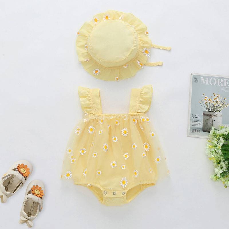Baby Onesie Summer Clothes Female Baby Child Clothes Sling Harness Wrapped Fart Dress Skirt Princess Thin Section - PrettyKid
