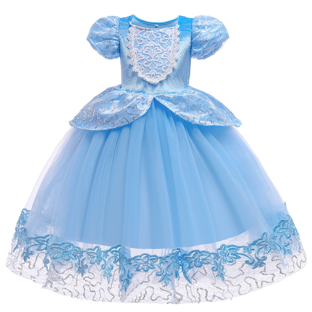 Kids Children Girls Cinderella Puffy Skirt Halloween Dress Wholesale Girls Dresses - PrettyKid