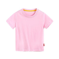 2021 Summer Children's T-shirt Solid Short Sleeve Round Neck Top - PrettyKid