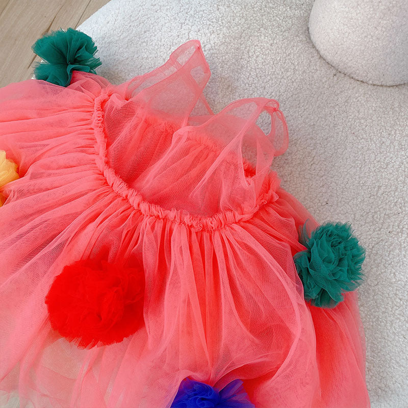 Girls Princess Skirt 2022 Summer New Female Baby Dresses Children's Fairy Lace Skirt Poncho Dress - PrettyKid
