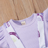 Children's Pit Strip Flying Sleeve T-shirt+printed Baggy Hip Skirt Pants