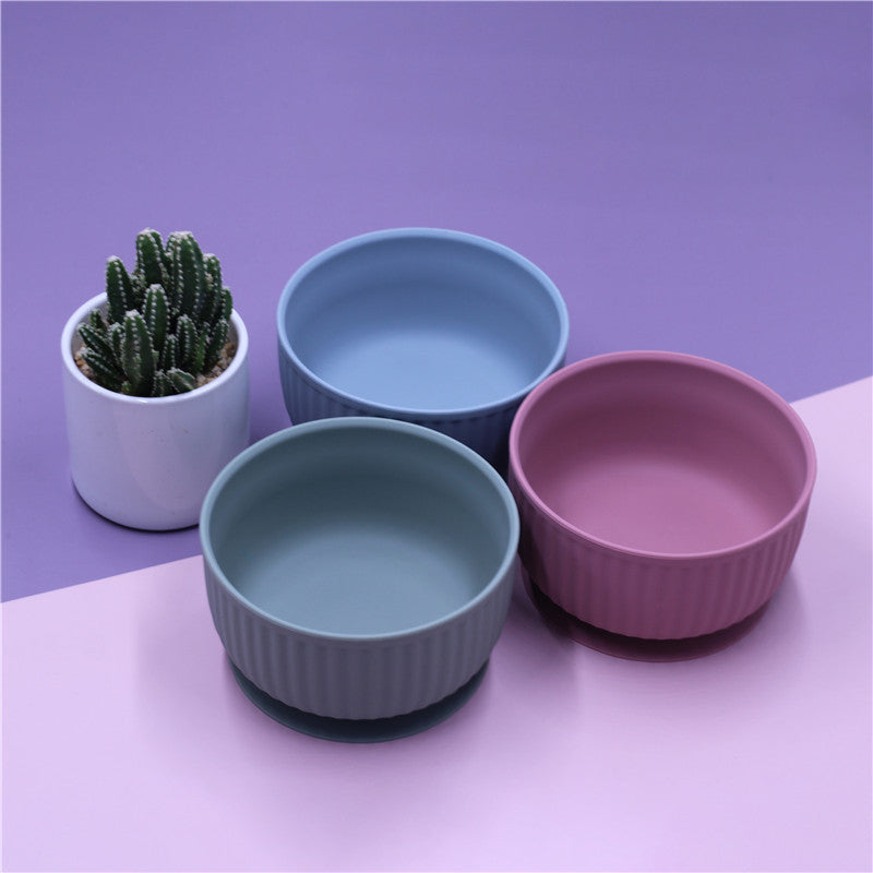 2022 New Silicone Children's and Baby's Rice Bowl Tableware Silicone Sucker Bowl - PrettyKid